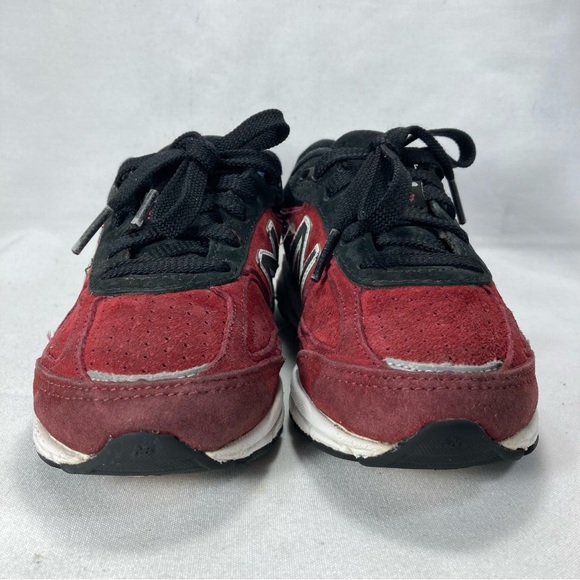 New Balance 990v4 Sneakers Kids Shoes Red Suede Athletic Running Shoes - Picture 3 of 10